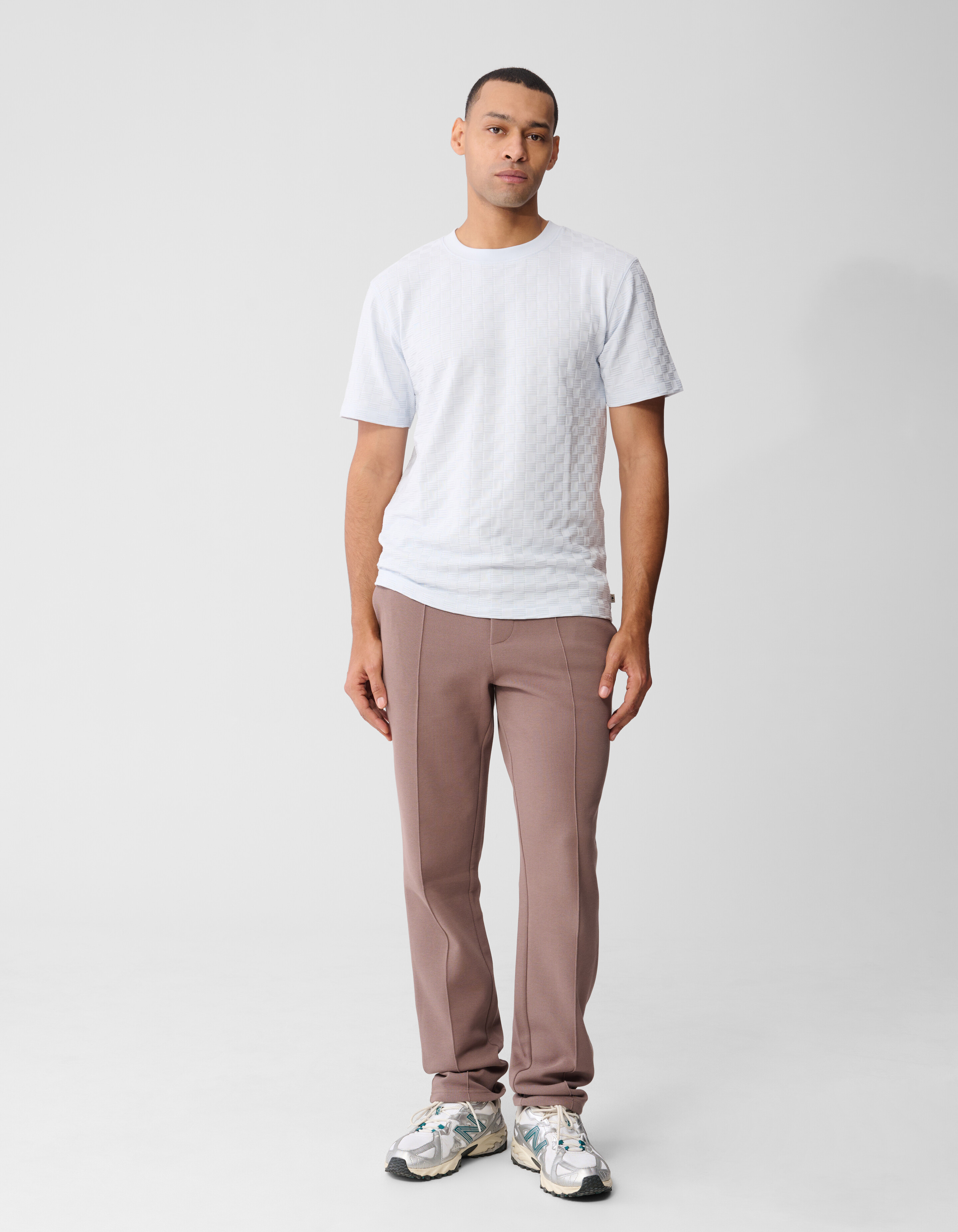 Struktur T-Shirt Hellblau SHOEBY MEN