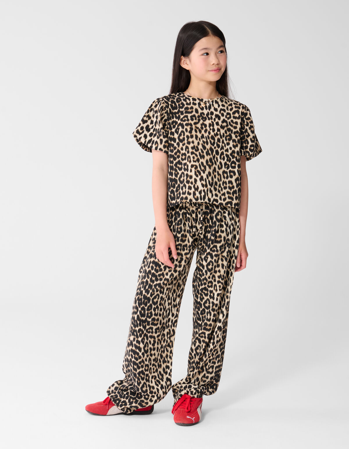 Leopard Drehverschluss Hellbraun SHOEBY GIRLS