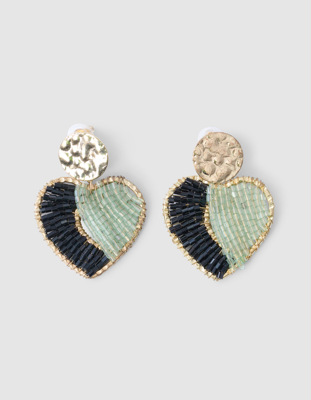 Herz-Ohrringe mit Perlen Gold SHOEBY ACCESSOIRES