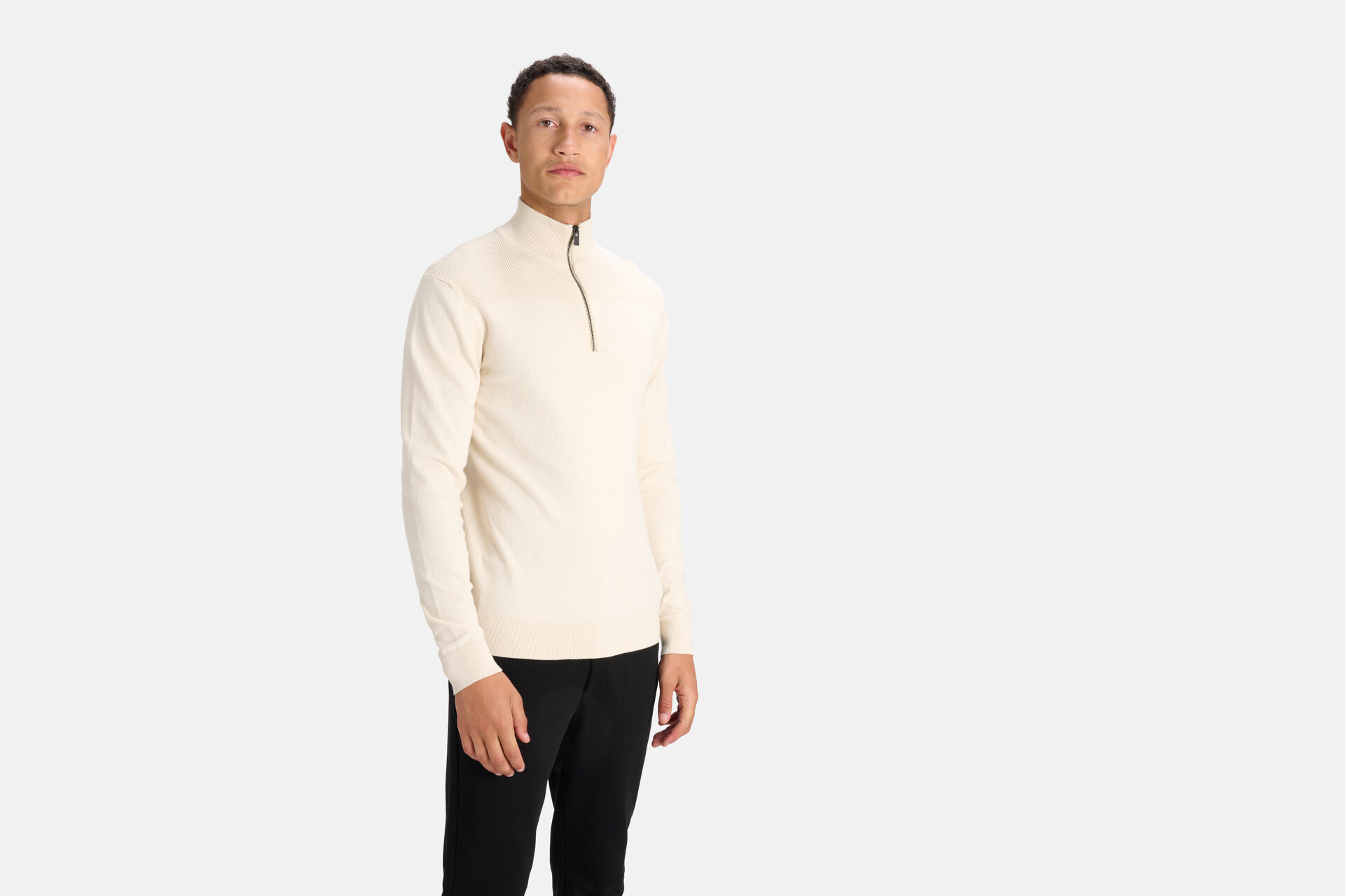 Pullover mit Reißverschluss Offwhite SHOEBY MEN