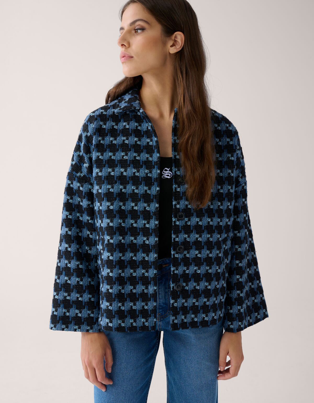 Jacquard-Jacke Blau von Mieke SHOEBY WOMEN