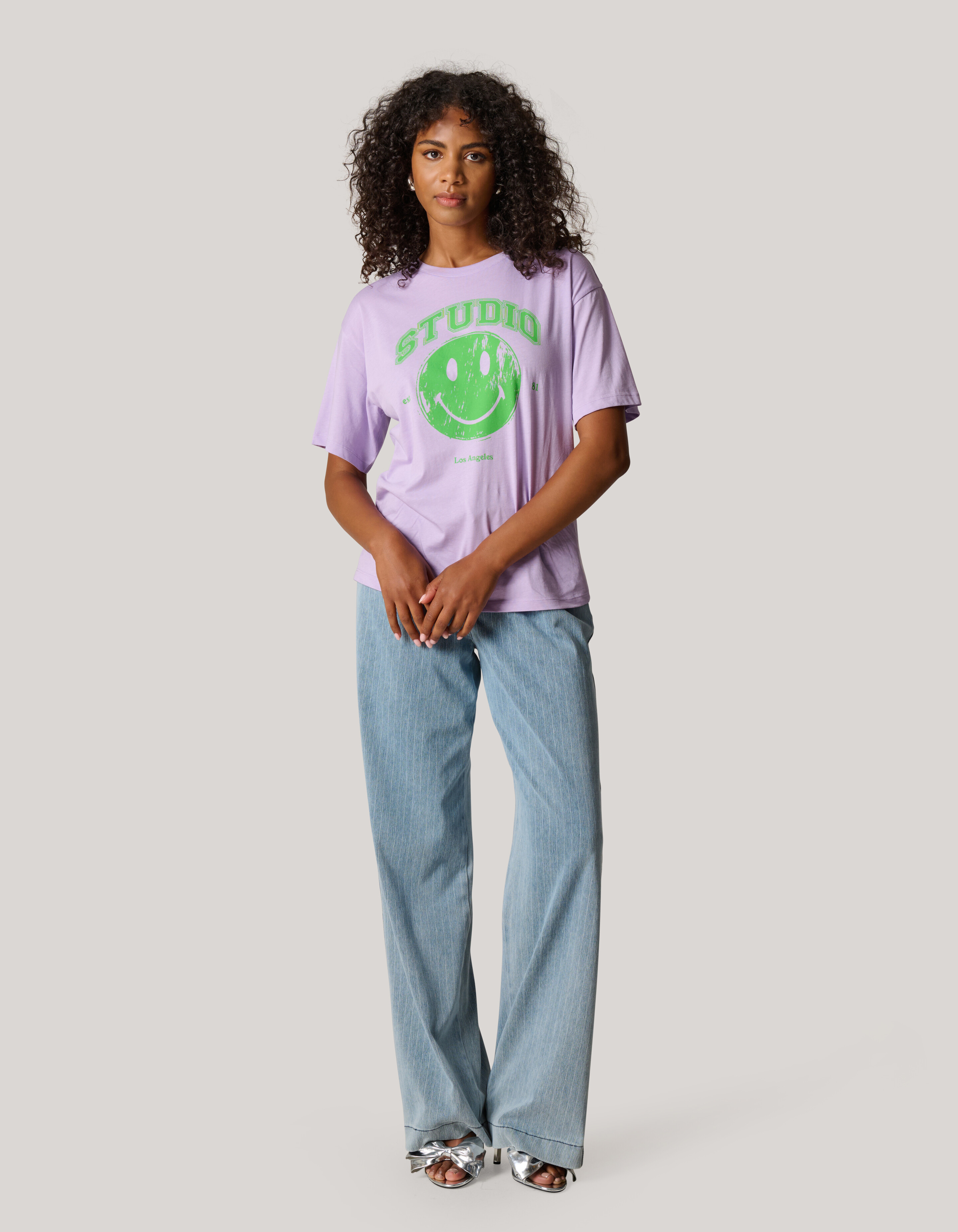 Smiley Artwork T-shirt Lila SHOEBY WOMEN