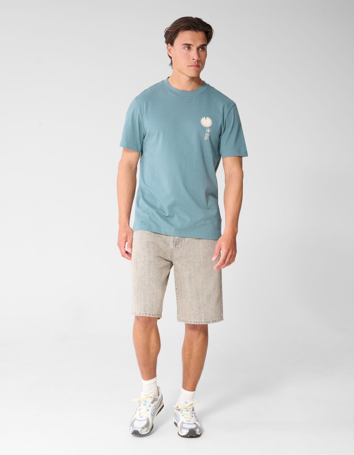 Radar Artwork T-Shirt Hellblau SHOEBY MEN