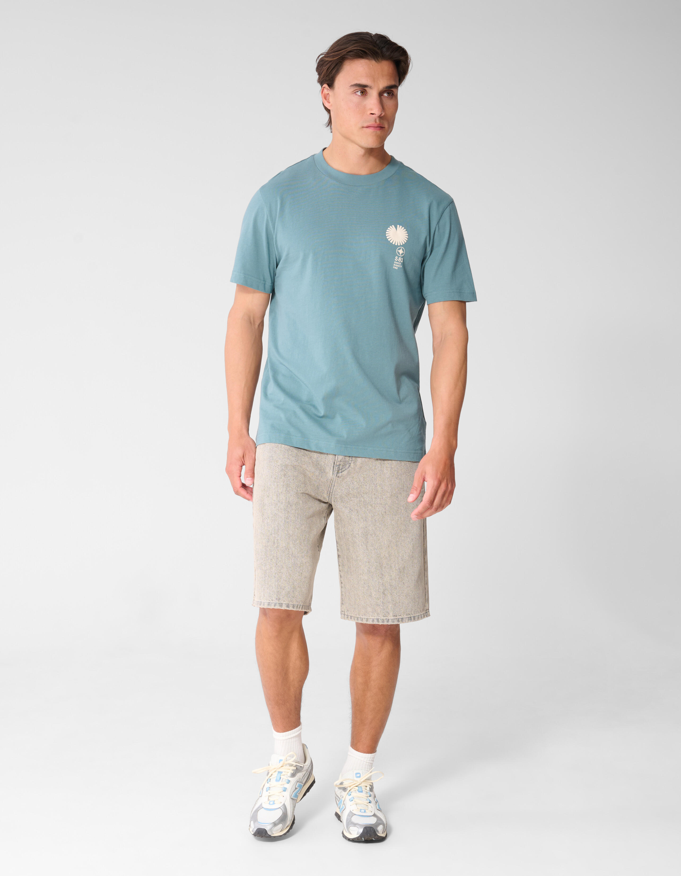 Radar Artwork T-Shirt Hellblau SHOEBY MEN