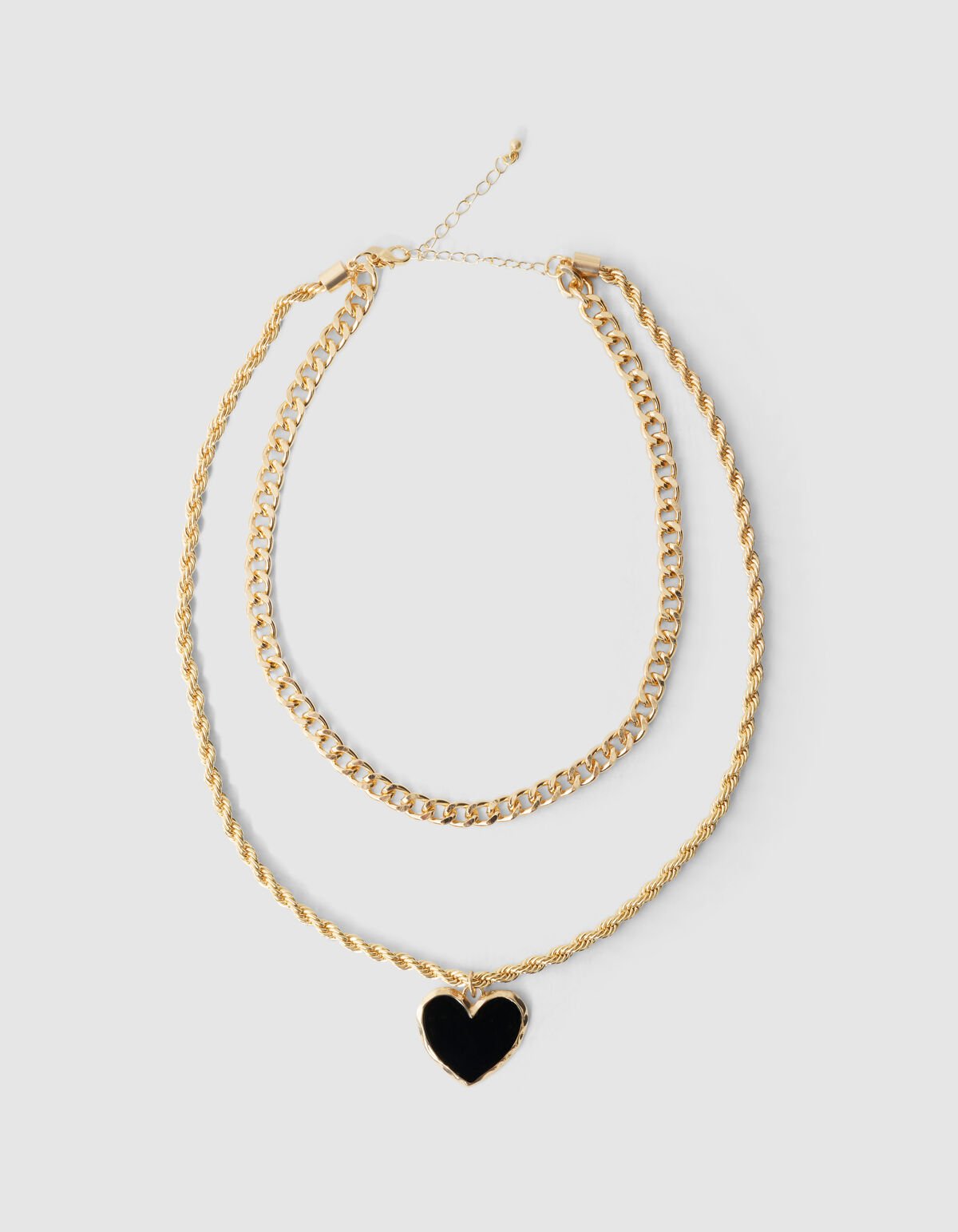 Vintage Layered Heart Halskette Gold SHOEBY ACCESSOIRES