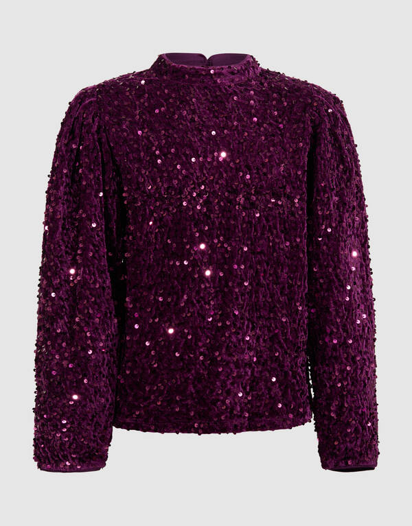 Sequin Top Dunkelrosa SHOEBY GIRLS