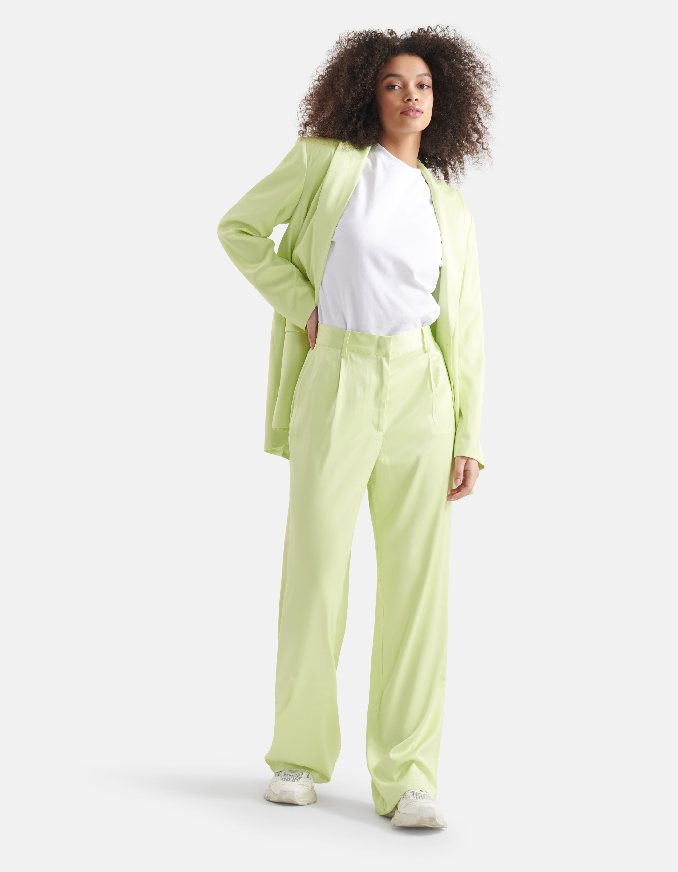 Satinhose Lindgrün SHOEBY WOMEN