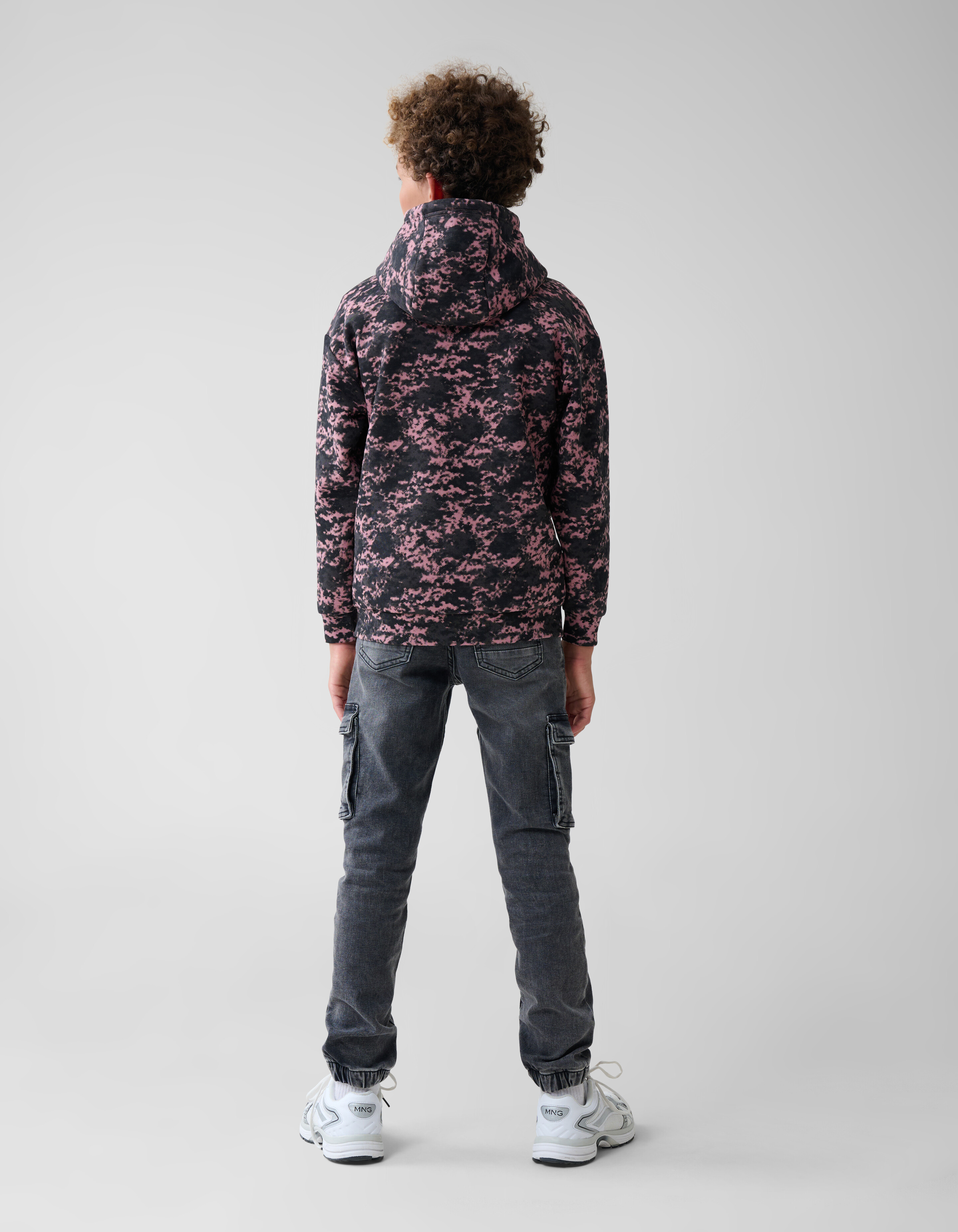 Bedruckter Hoodie Dunkelrosa SHOEBY BOYS