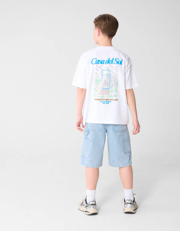 Casa Del Sol Kunst T-Shirt Wei&szlig; SHOEBY BOYS