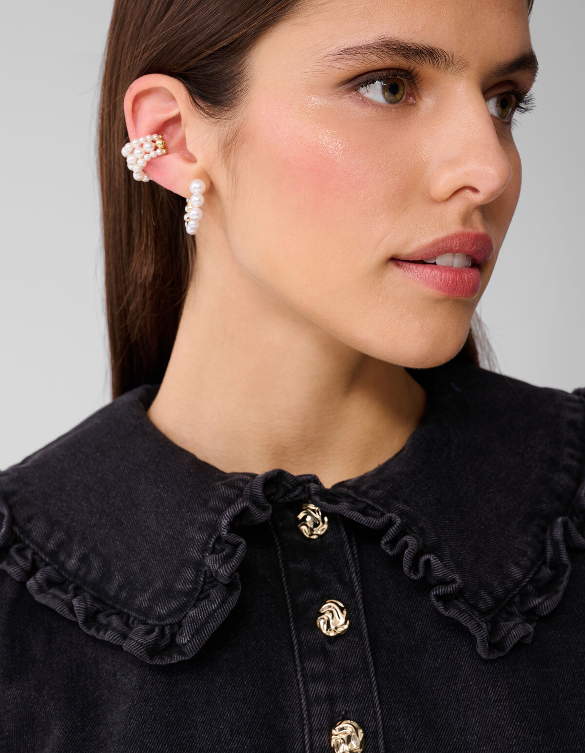 Perlenohrringe Set Gold SHOEBY ACCESSOIRES