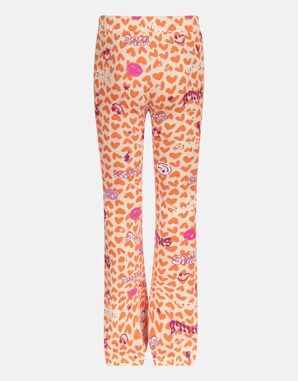 Bedruckte ausgestellte Rippenleggings Oranje SHOEBY GIRLS