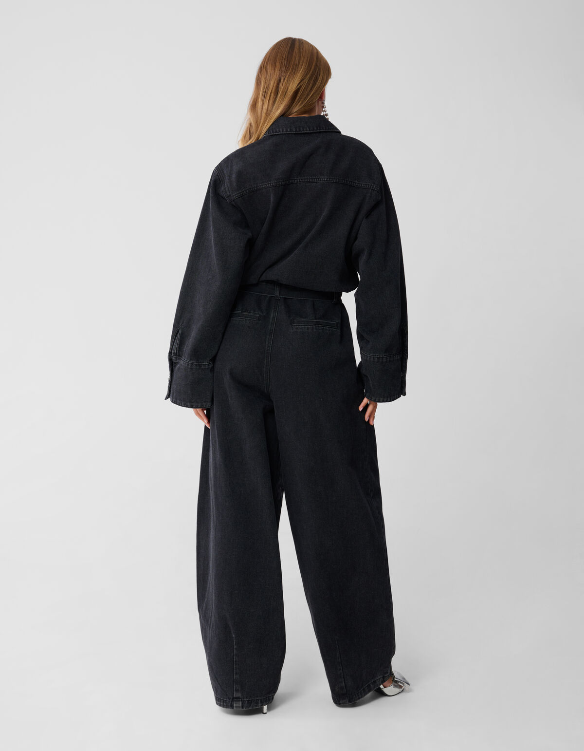Übergroßer Denim-Jumpsuit Schwarz von Monica SHOEBY WOMEN