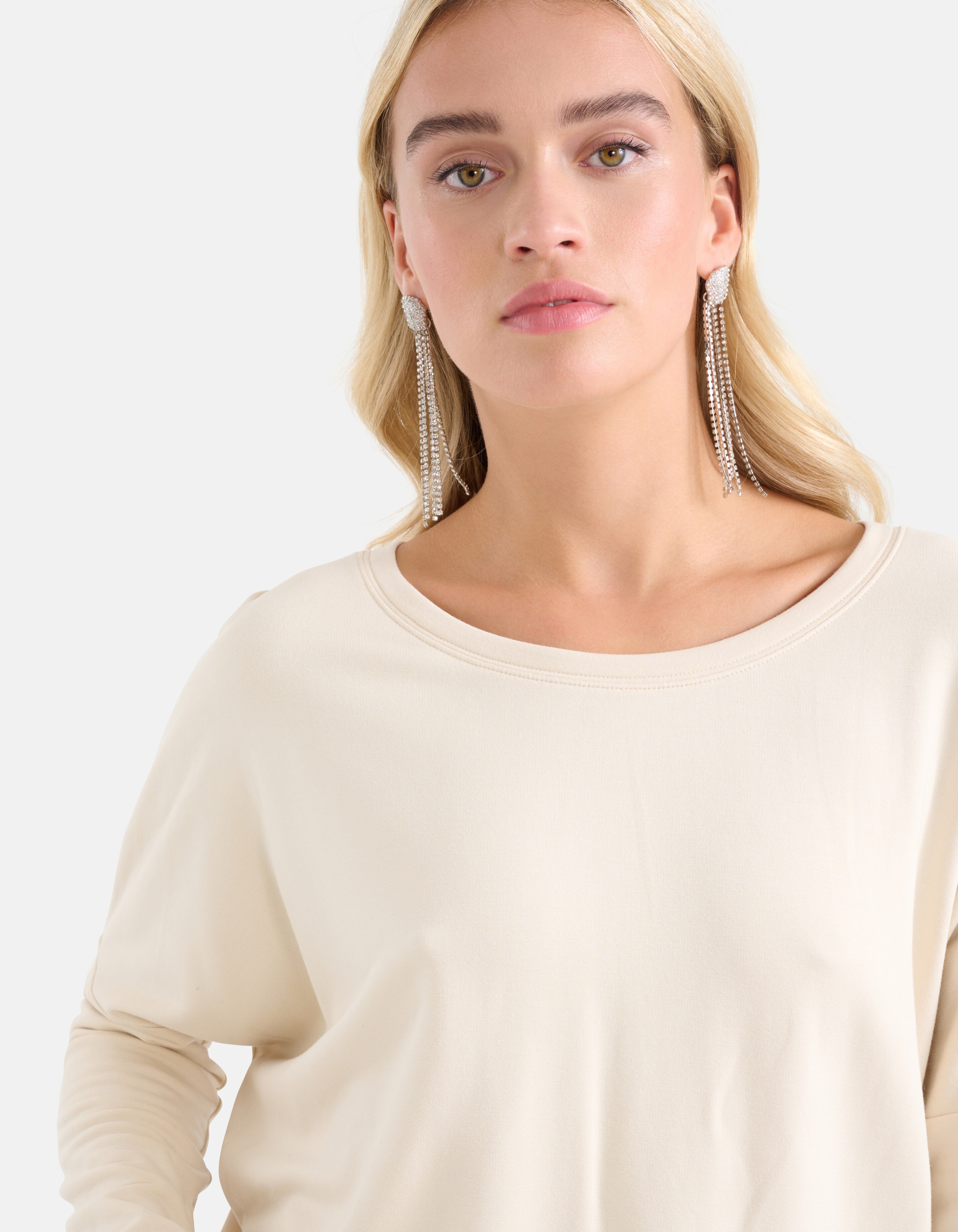 Basic Oberteil in Übergröße Off White SHOEBY WOMEN