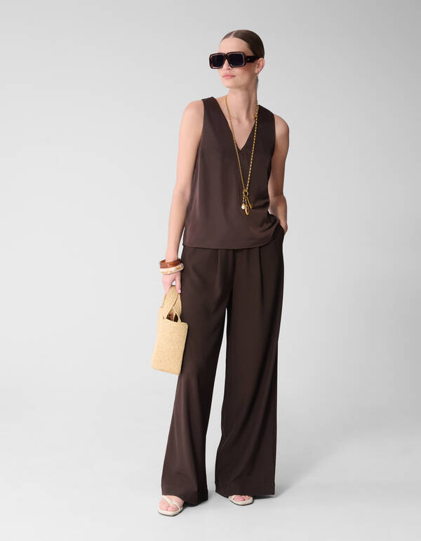 Satin Top Dunkelbraun Bei Mieke SHOEBY WOMEN