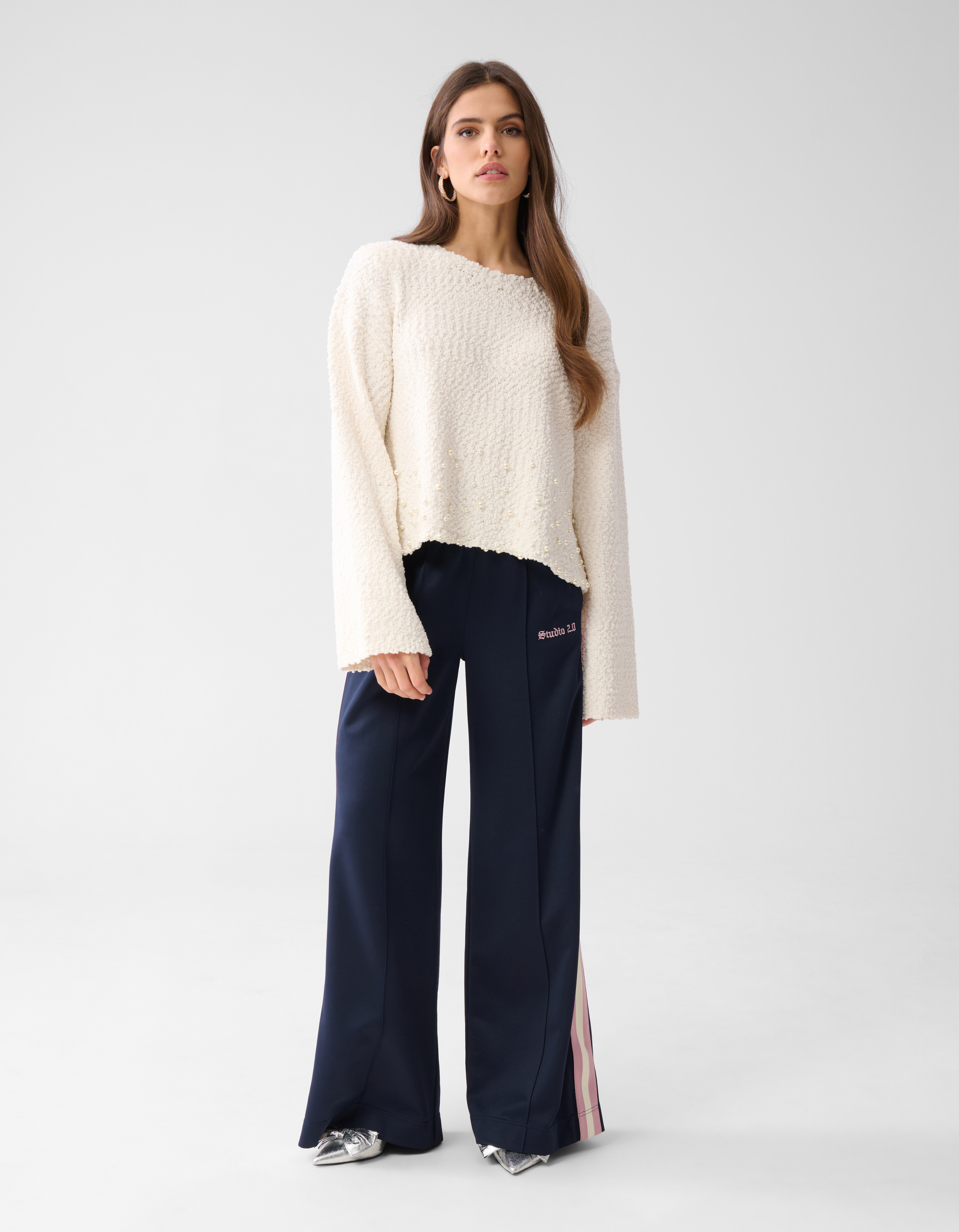 Perlenpullover Off White SHOEBY WOMEN