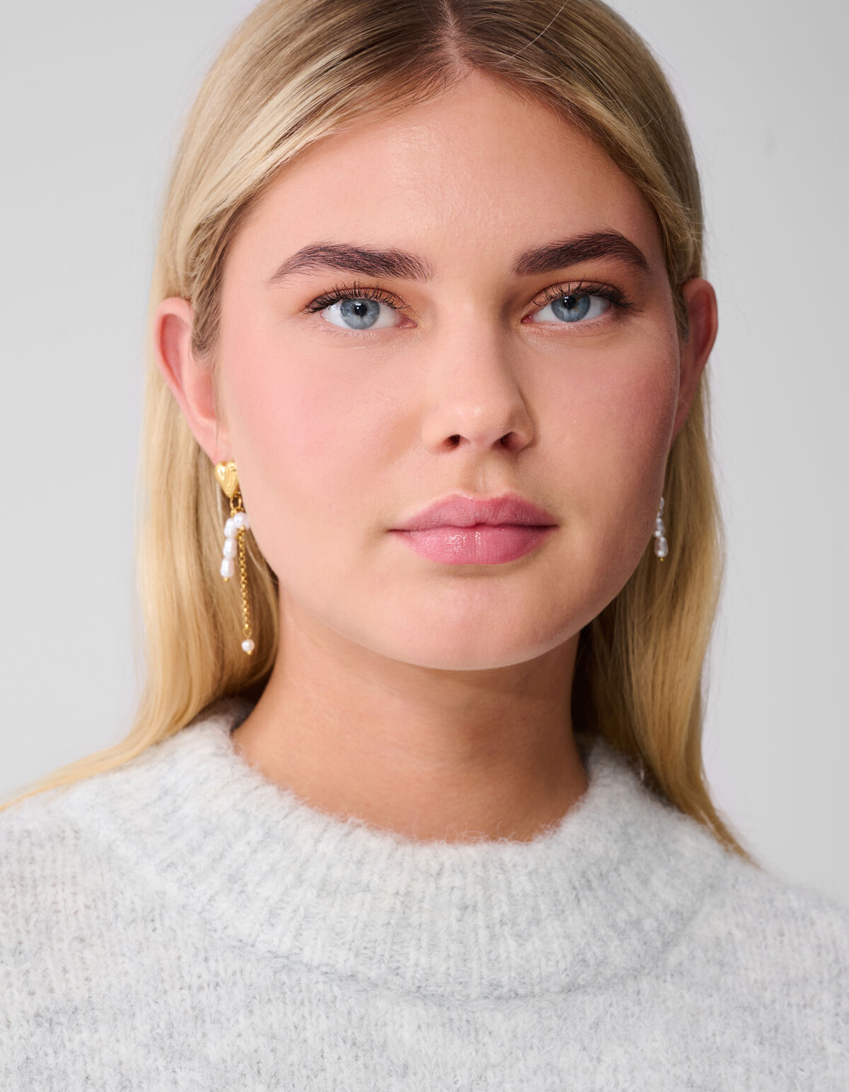 Herz Parel Ohrringe Gold SHOEBY ACCESSOIRES