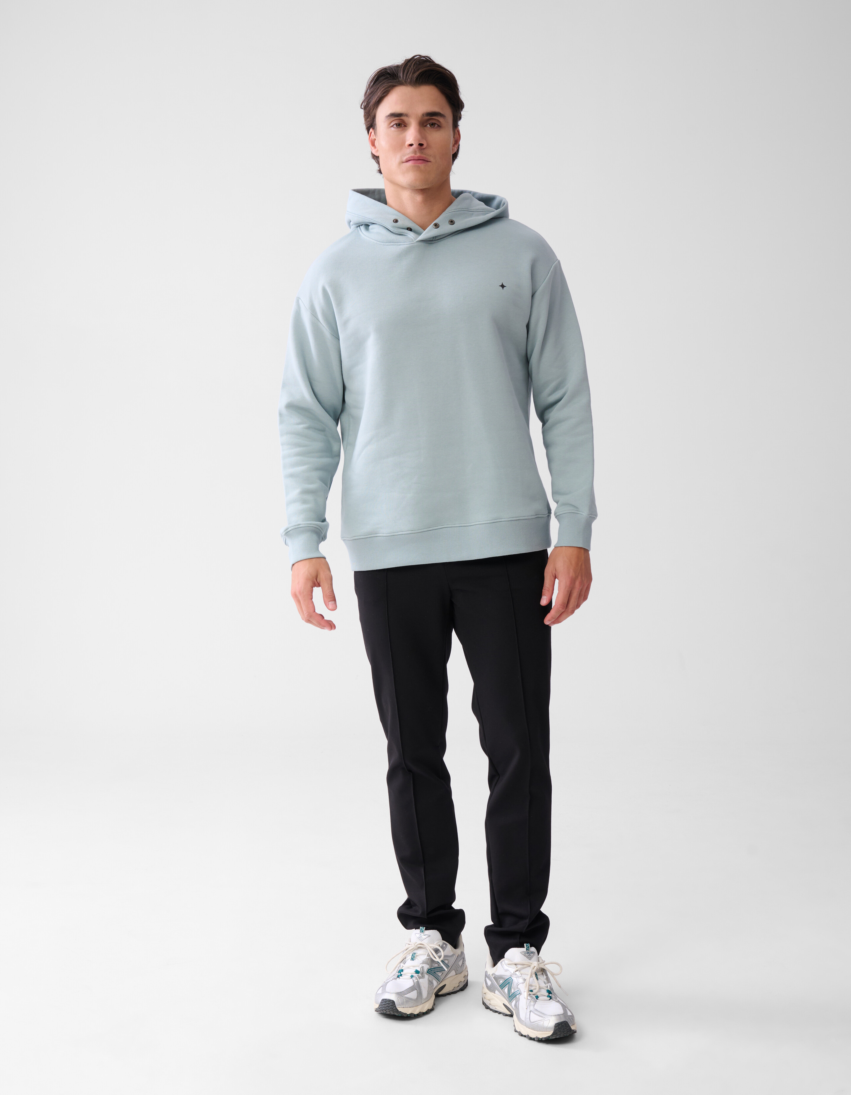Relaxed Fit Hoodie Hellgrün SHOEBY MEN