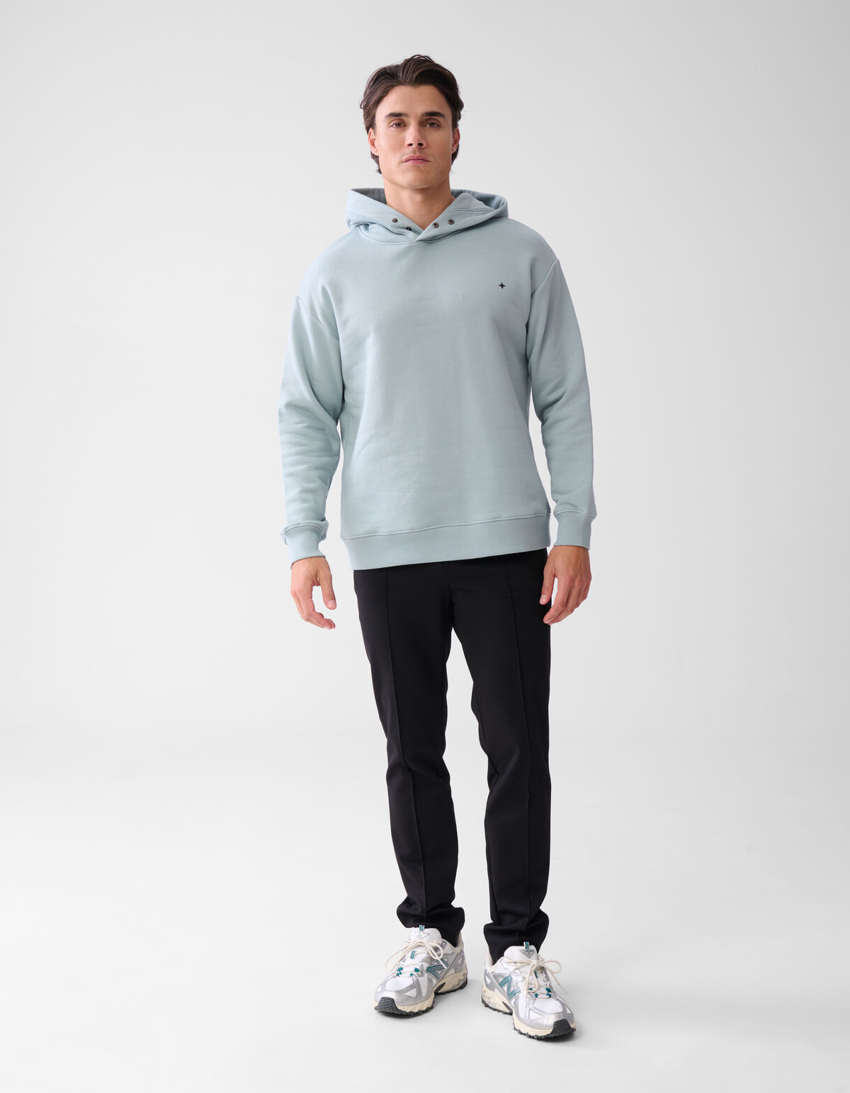 Relaxed Fit Hoodie Hellgrün SHOEBY MEN