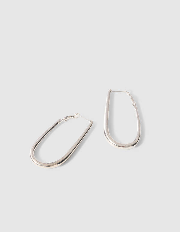 Rounded Square Ohrringe Silber SHOEBY ACCESSOIRES
