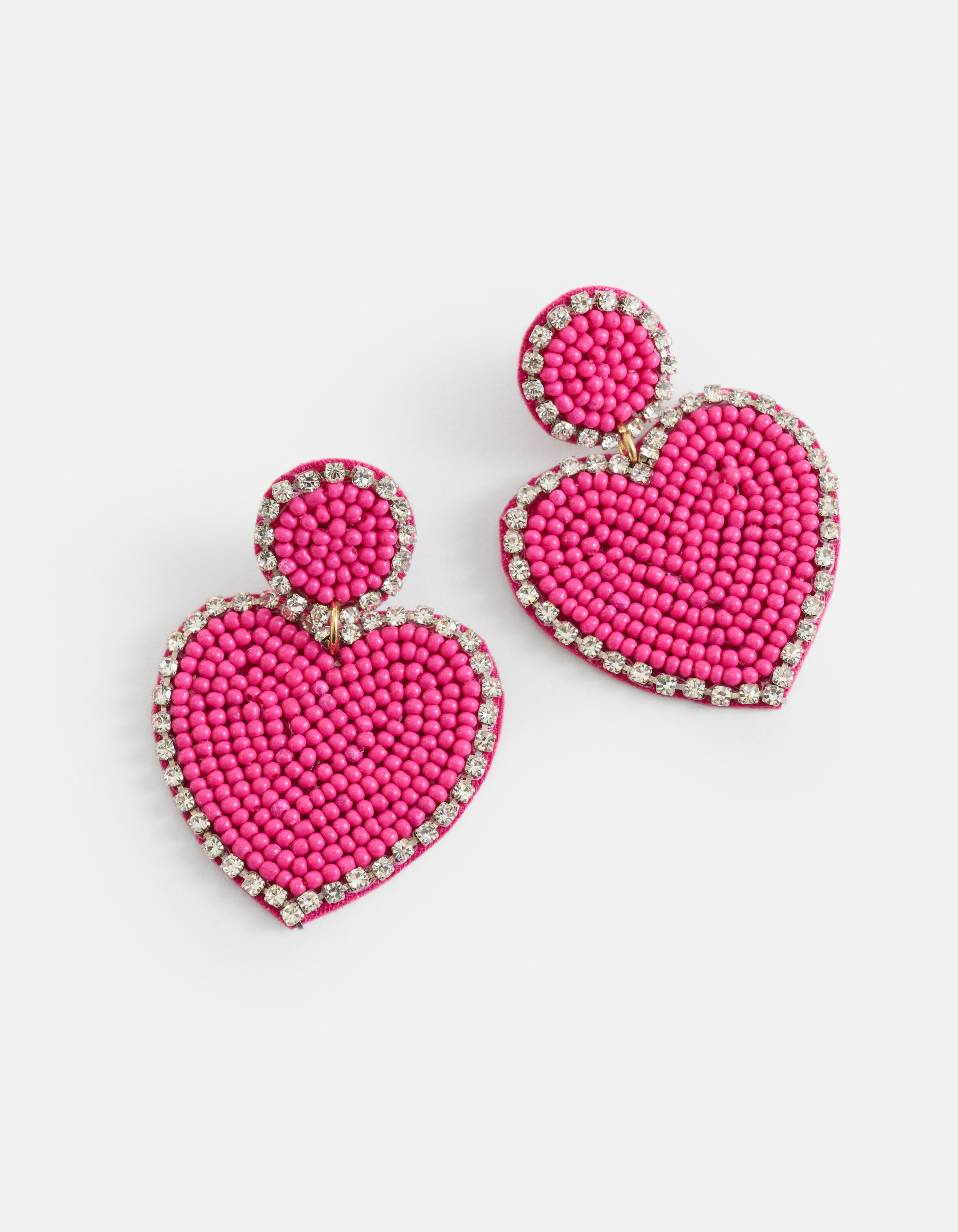 Perlenohrringe Herz Rosa SHOEBY ACCESSOIRES