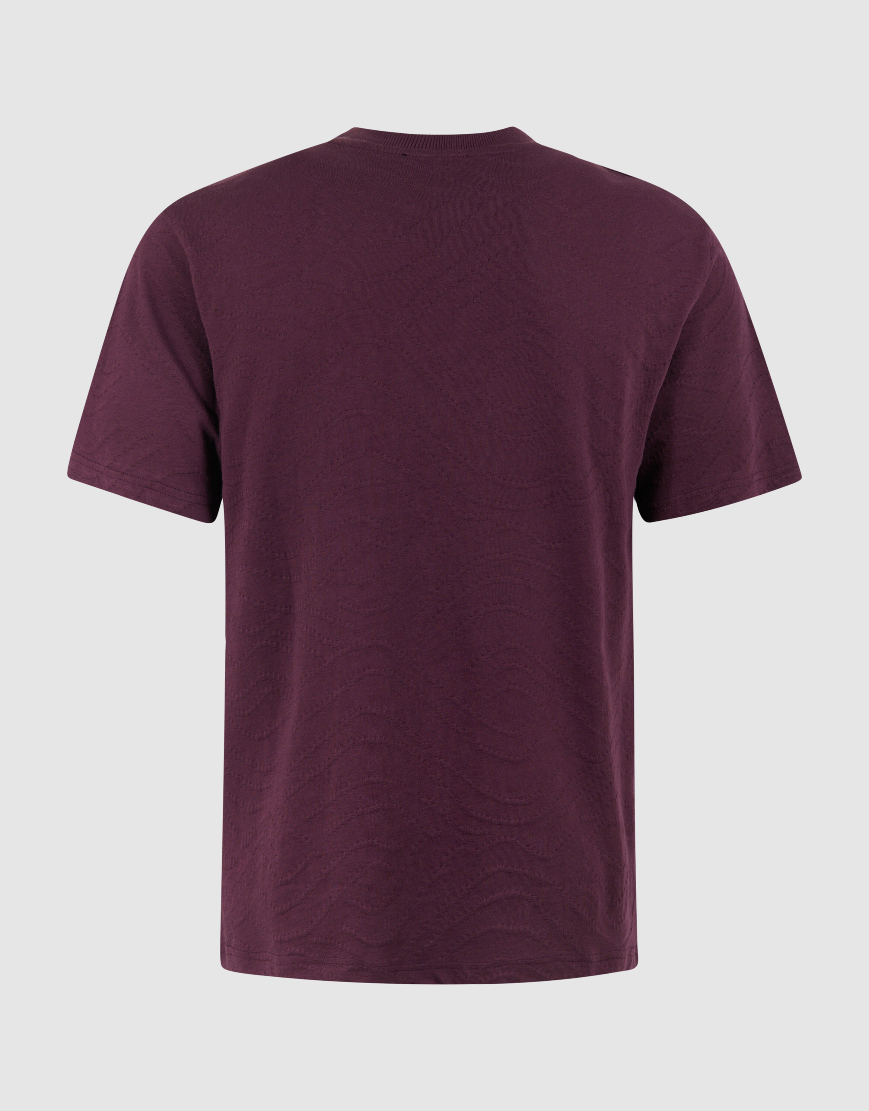 Jacquard-T-Shirt Dunkelrot SHOEBY MEN