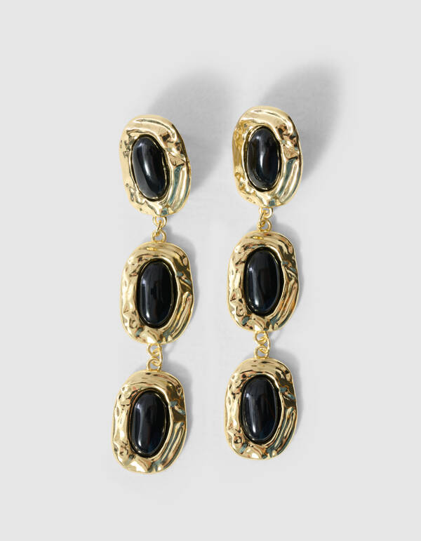 Triple Stone Oorbellen Goud SHOEBY ACCESSOIRES