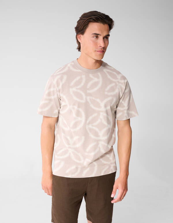 All Over Logo T-Shirt Hellbraun SHOEBY MEN