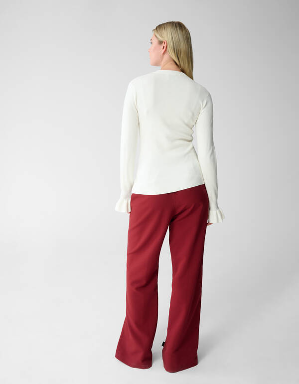 Weste mit Rüschenärmeln in Off White SHOEBY WOMEN