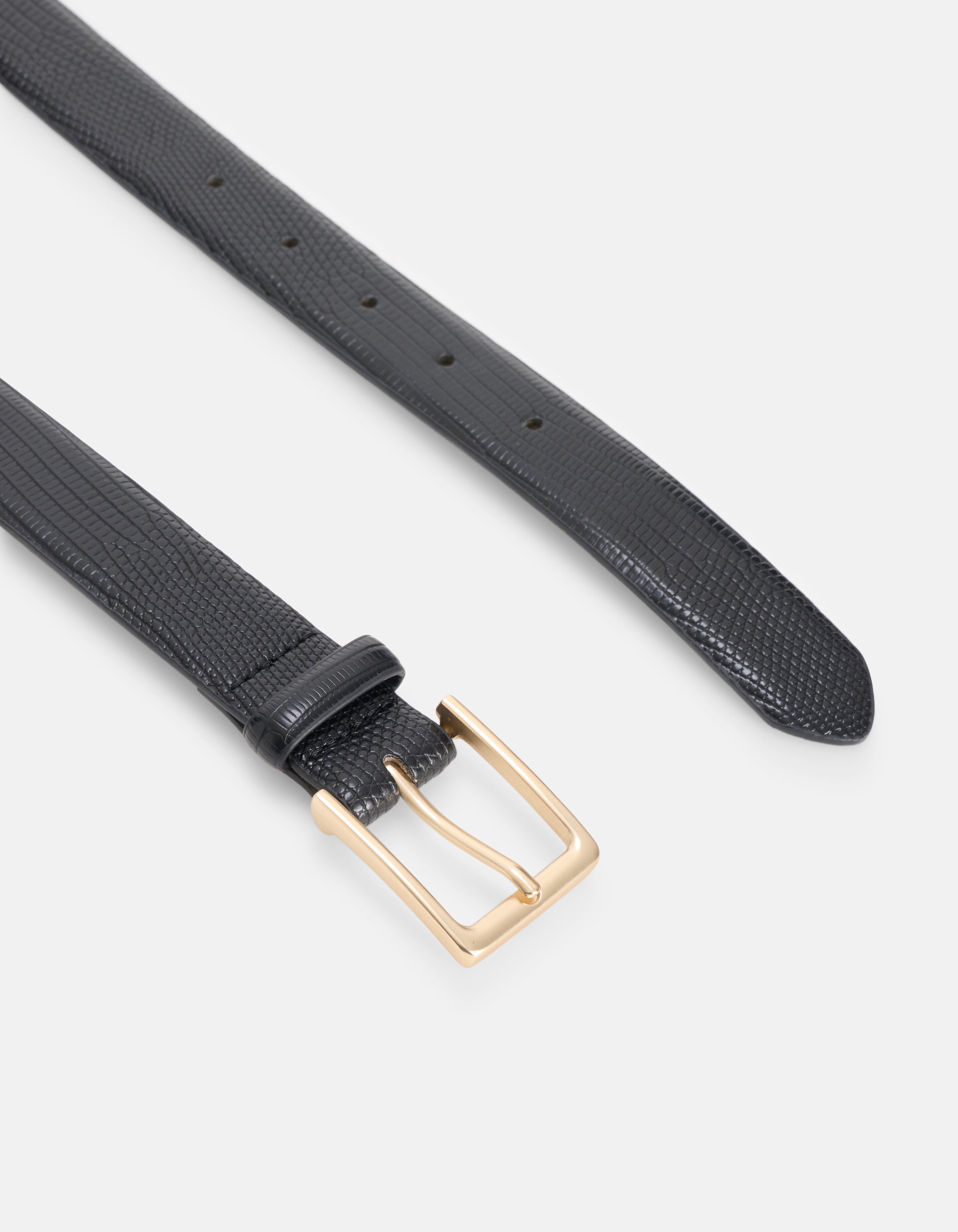 Klassischer Gürtel mit Schlangendruck Schwarz SHOEBY ACCESSOIRES