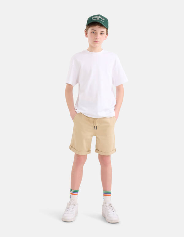 Lässige Twill-Shorts Beige SHOEBY BOYS