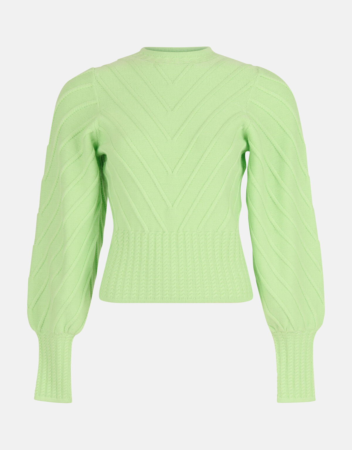 Diagonaler Pullover Lime Green SHOEBY WOMEN
