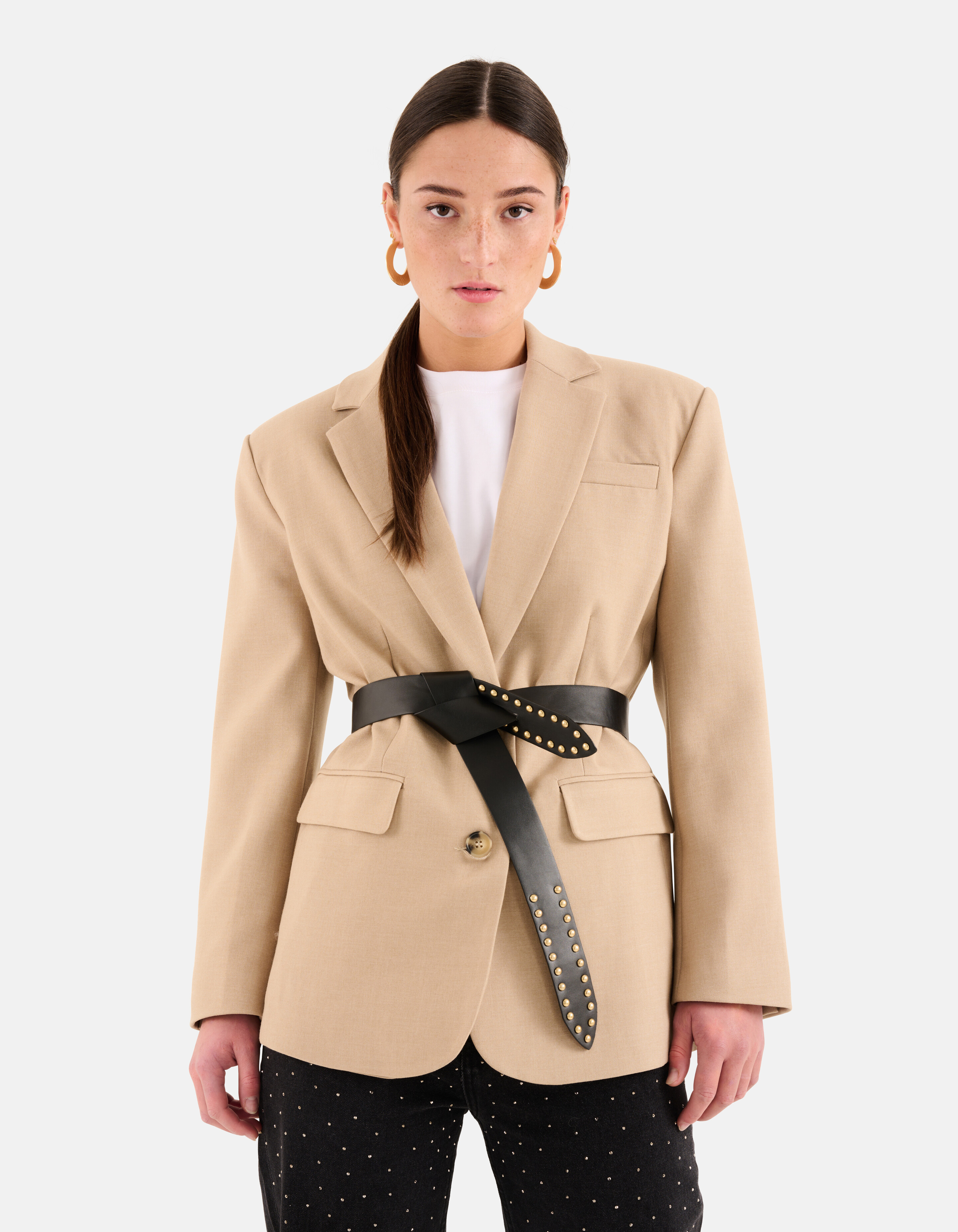 Geknoteter Nietengürtel Schwarz SHOEBY ACCESSOIRES