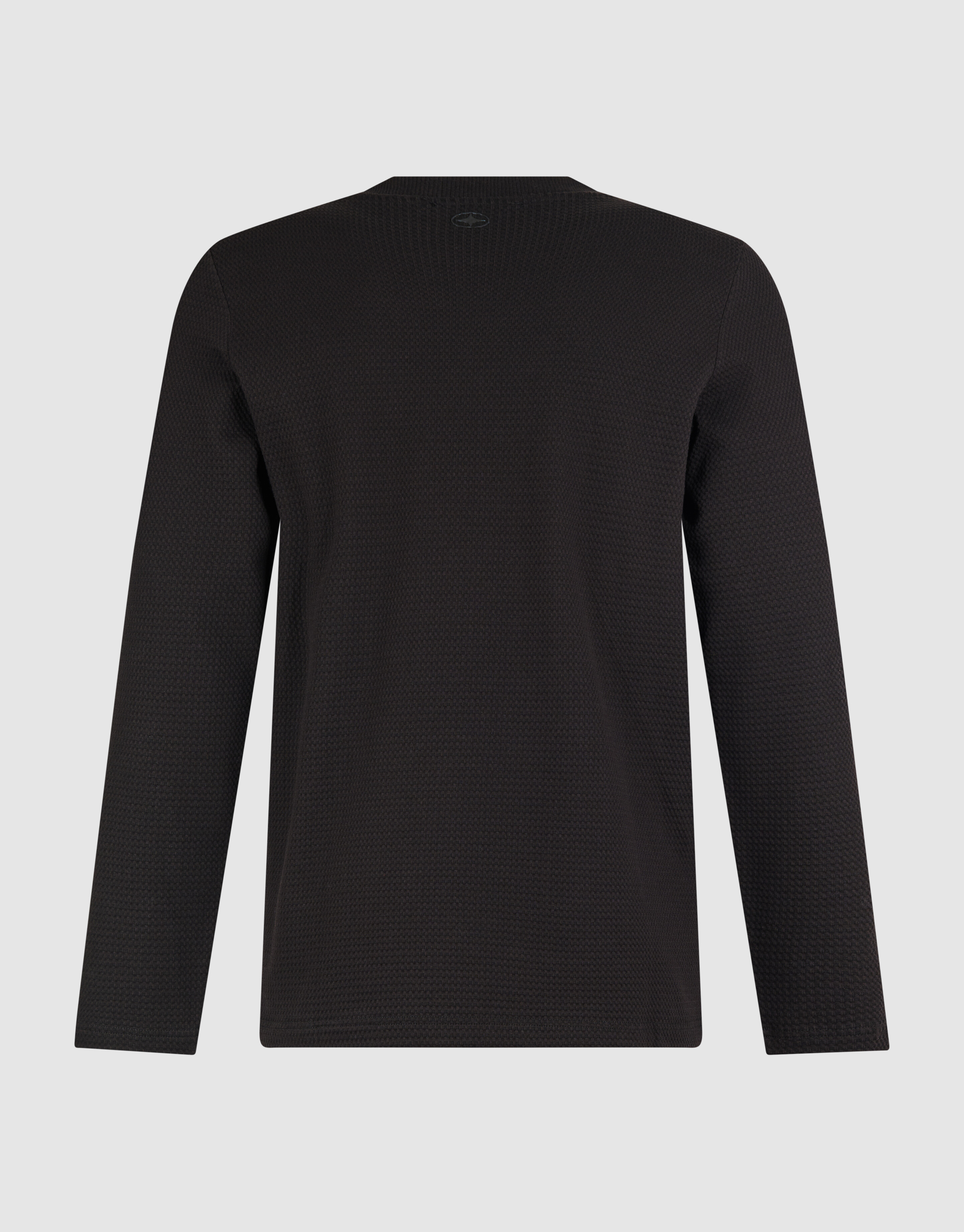 Structure Langarm T-Shirt Dunkelbraun SHOEBY MEN