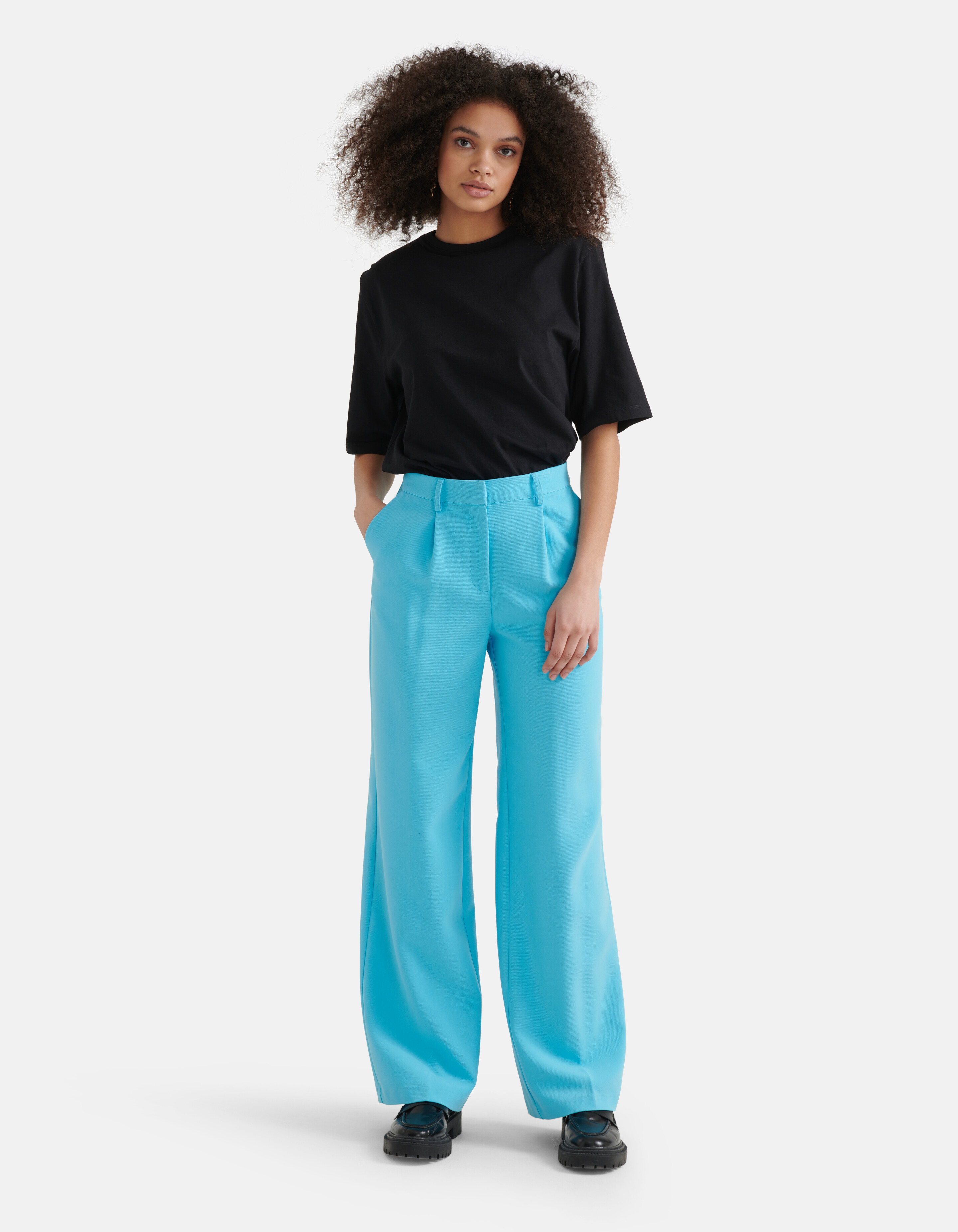 T-Shirt mit Schulterpolster Schwarz SHOEBY WOMEN