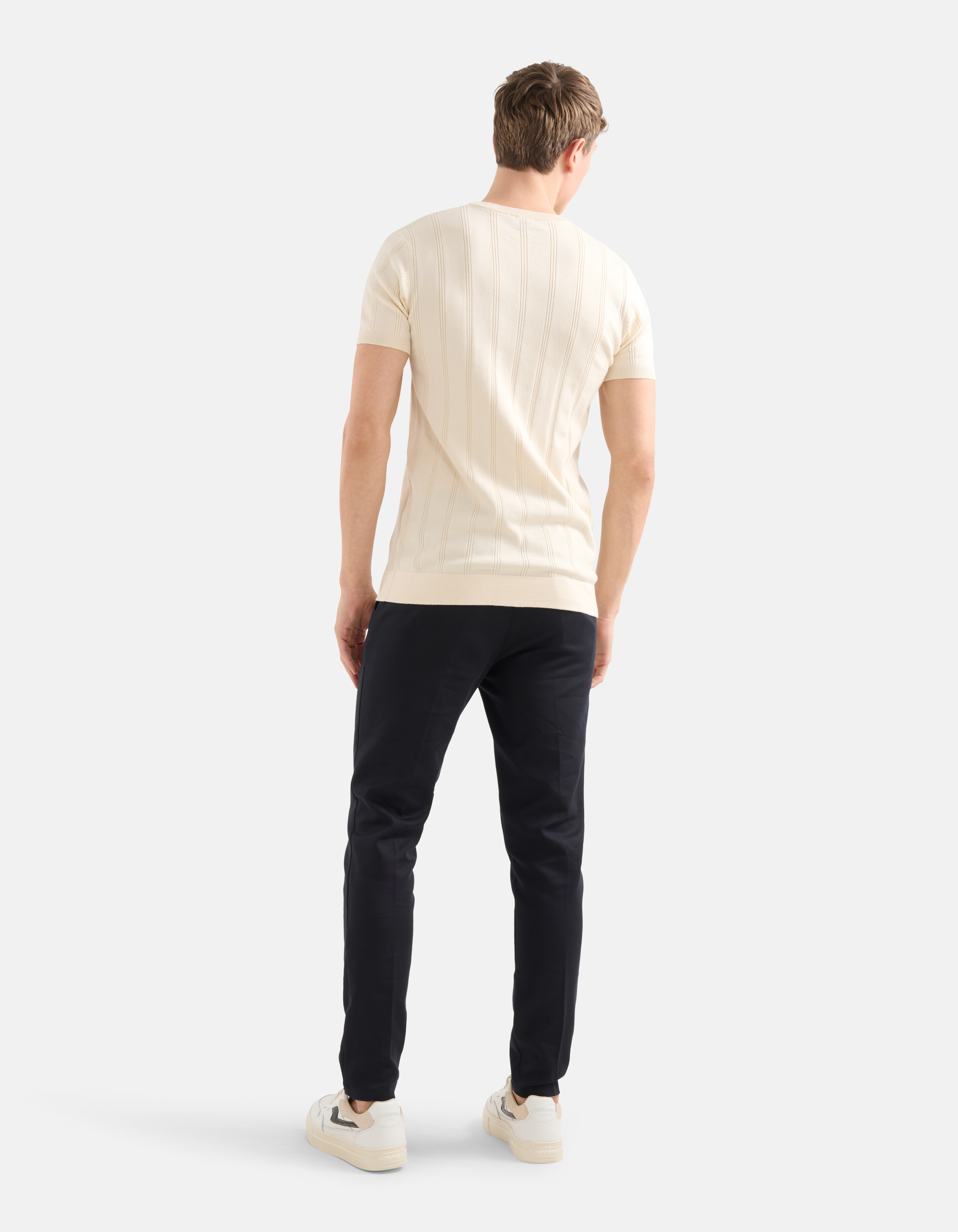 Gestricktes T-shirt Beige SHOEBY MEN