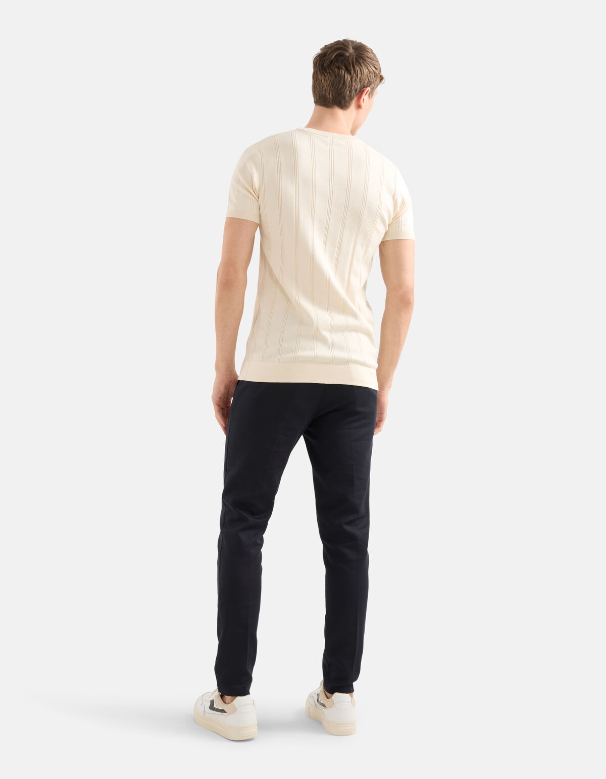 Gestricktes T-shirt Beige SHOEBY MEN
