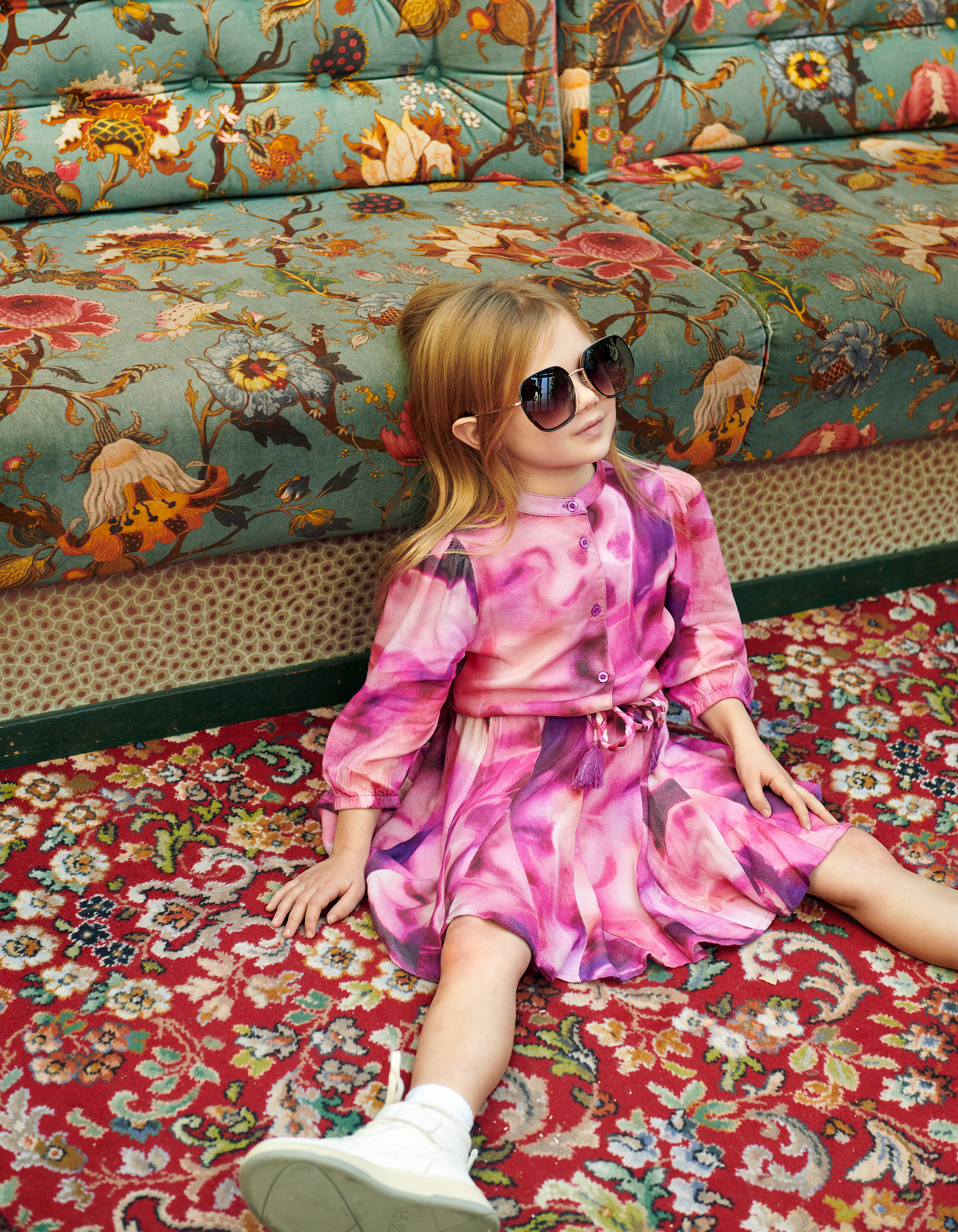Tie Dye Print Kleid Pink von Nicolette SHOEBY GIRLS