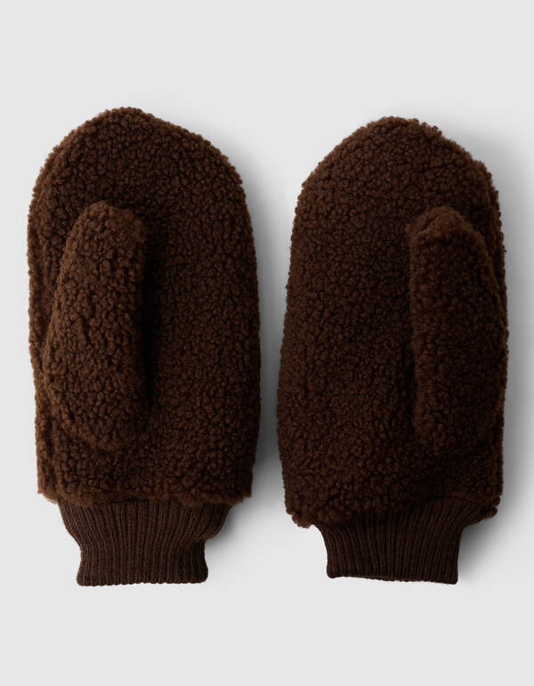 Teddy-F&auml;ustlinge, dunkelbraun SHOEBY ACCESSOIRES