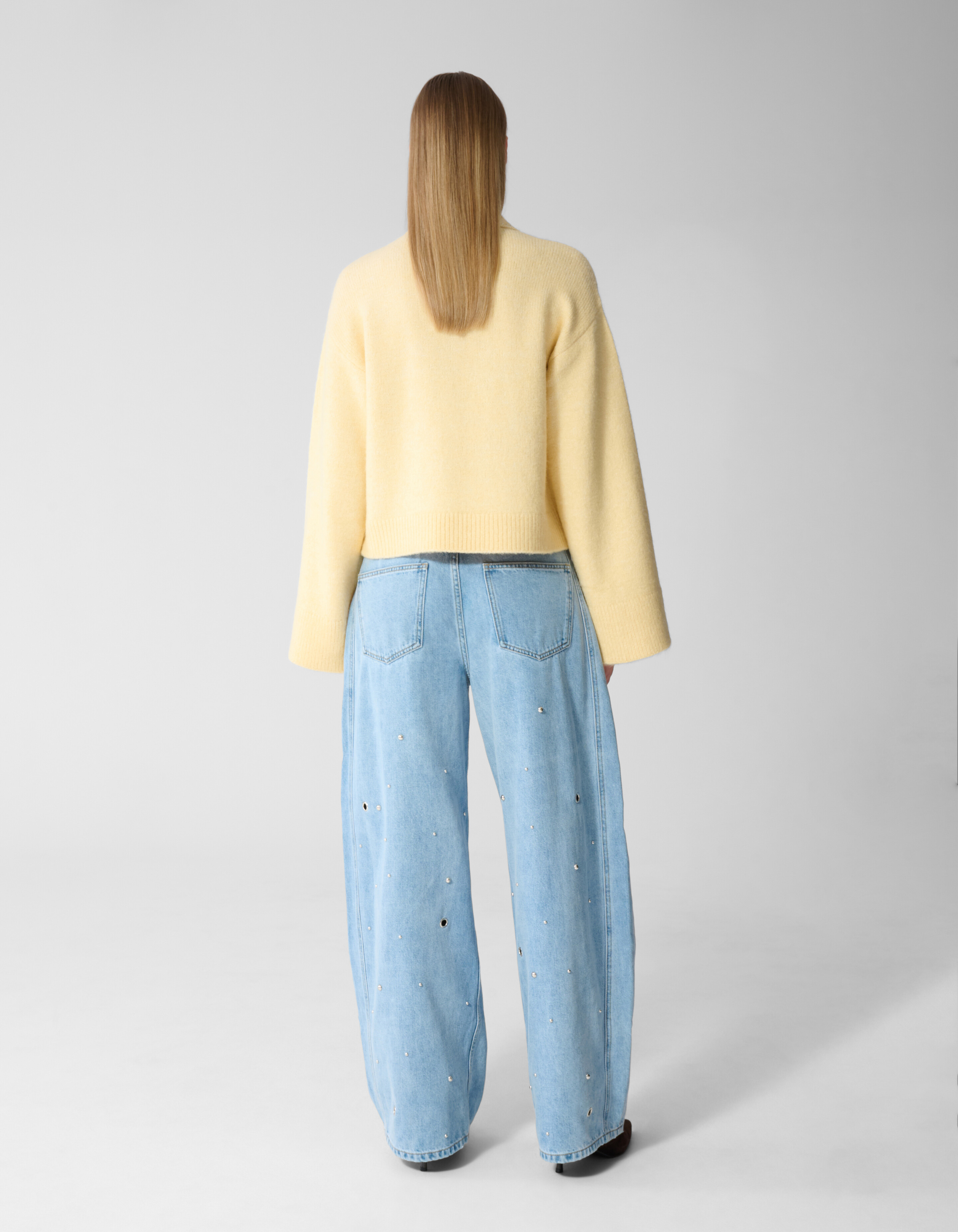 Studded Baggy Fit Jeans Blau SHOEBY WOMEN
