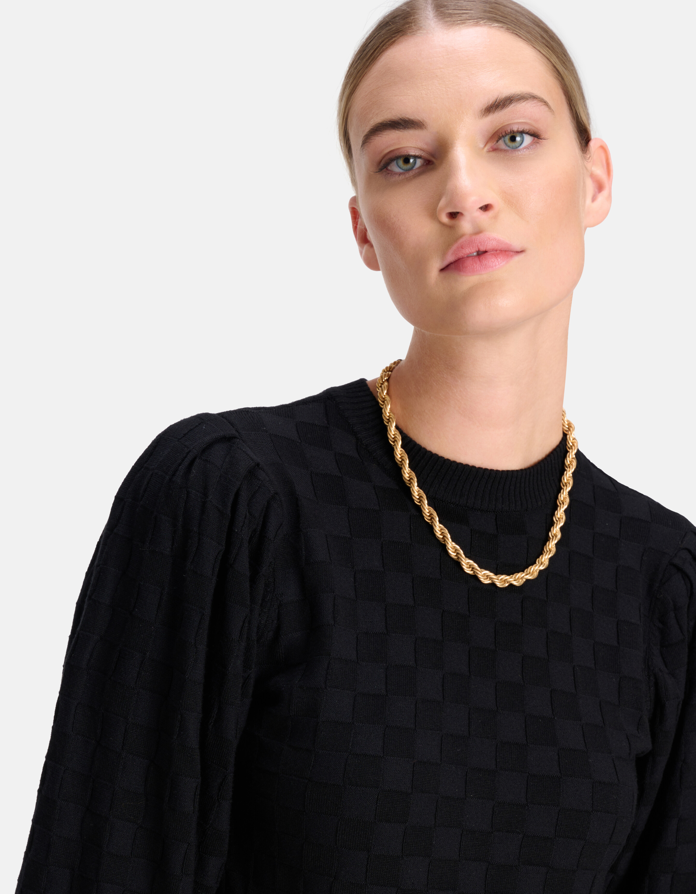 Plaid Print Pullover Schwarz von Mieke SHOEBY WOMEN