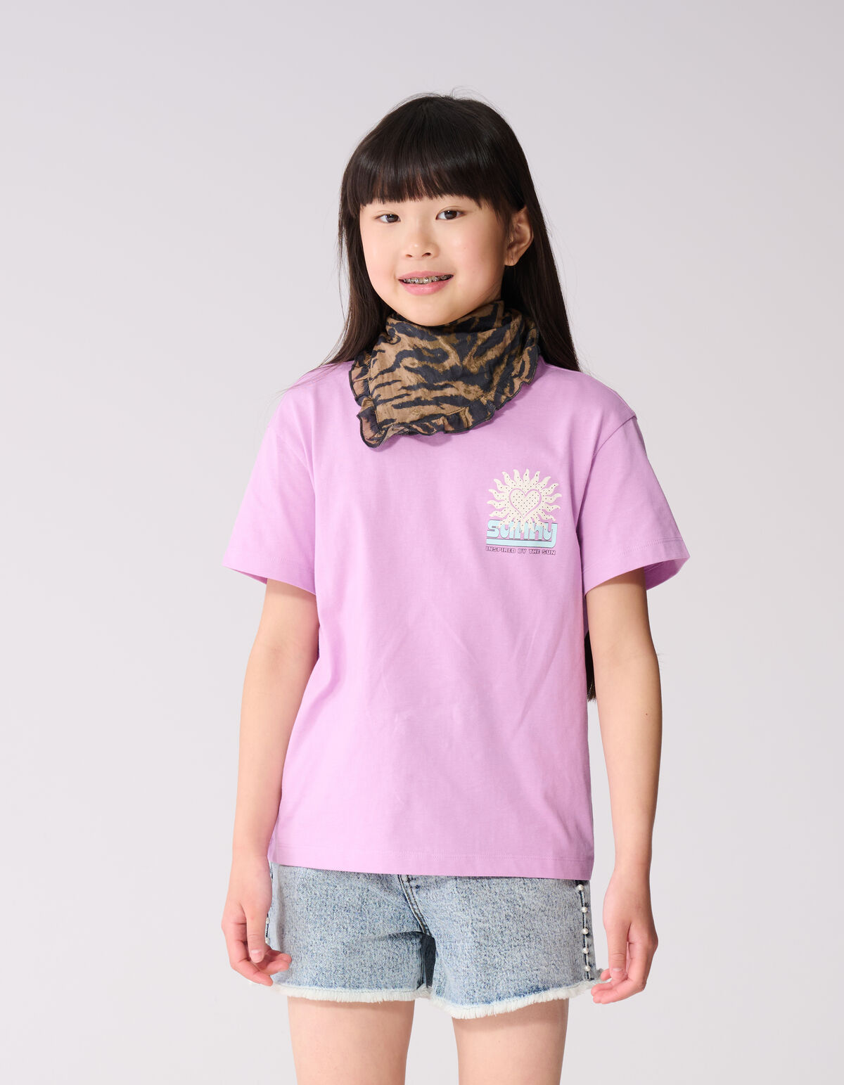 Sun Artwork T-Shirt Lila SHOEBY GIRLS