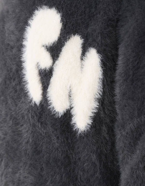 Kunstwerk Strickpullover Dunkelgrau SHOEBY BOYS