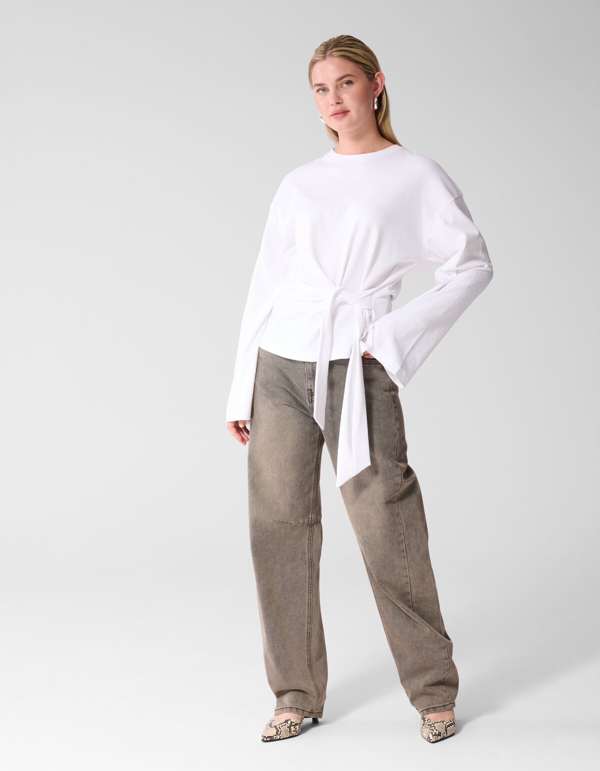 Knot Longsleeve Wei&szlig; SHOEBY WOMEN