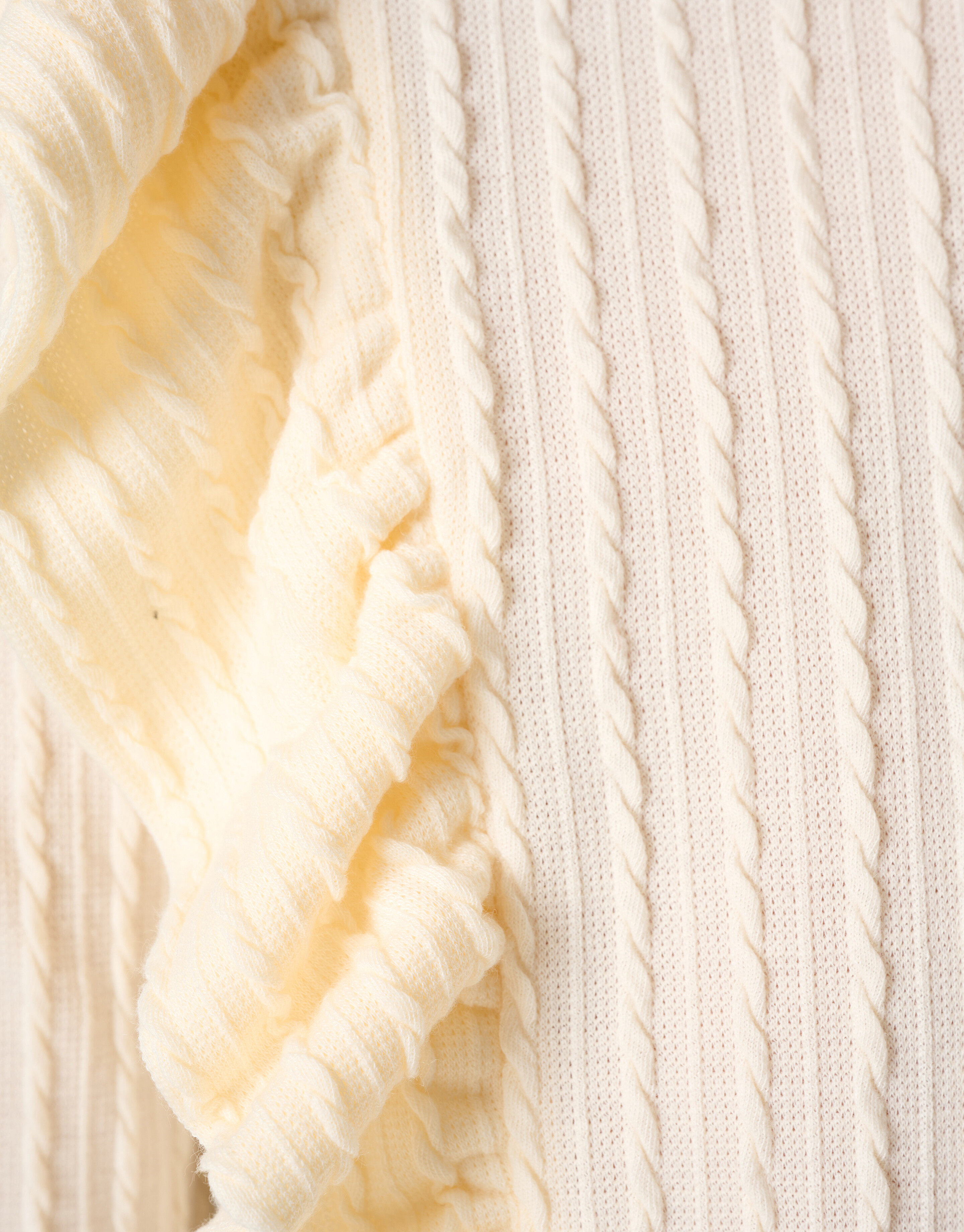 Kabel-Rüschen-Top Off White SHOEBY GIRLS