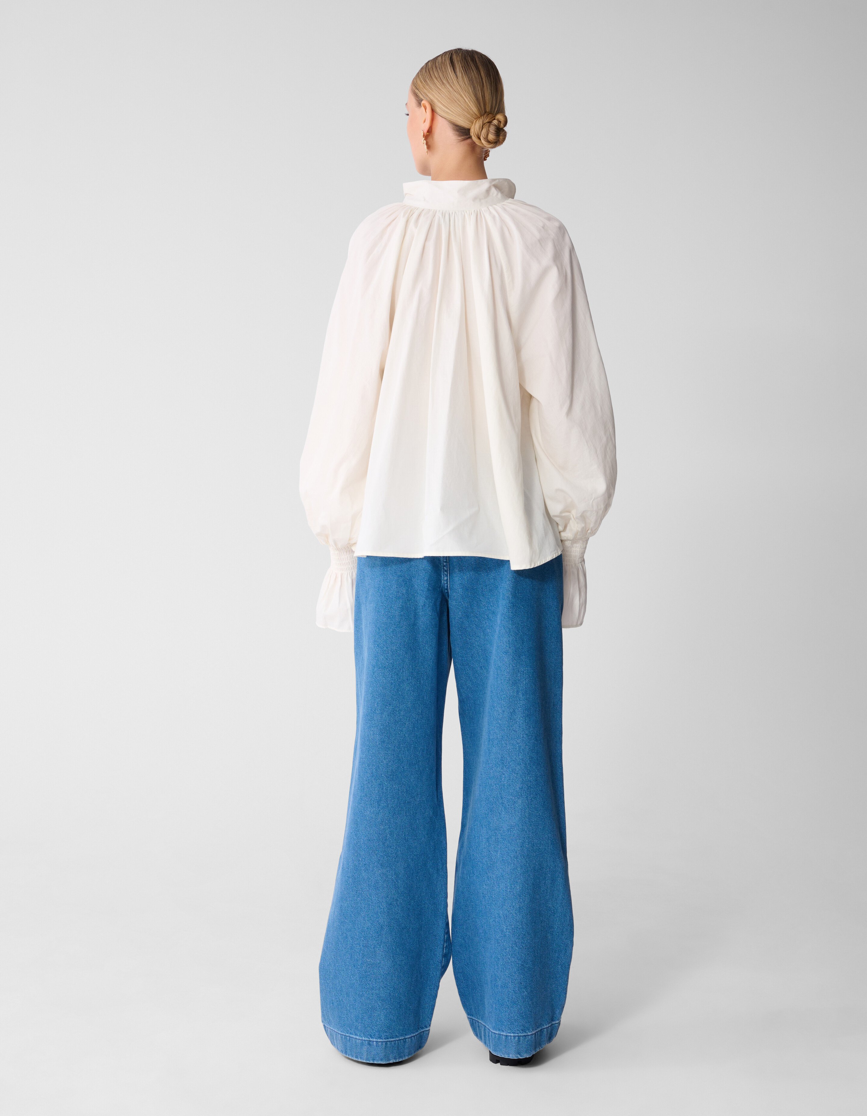 Faltenhose mit weitem Bein, Mediumstone SHOEBY WOMEN