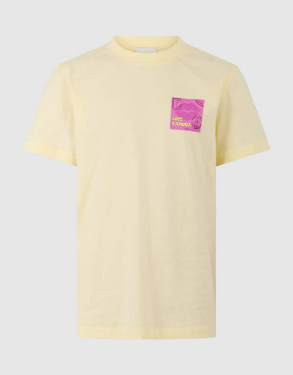 Postmarken-Kunst T-Shirt Hellgelb SHOEBY GIRLS