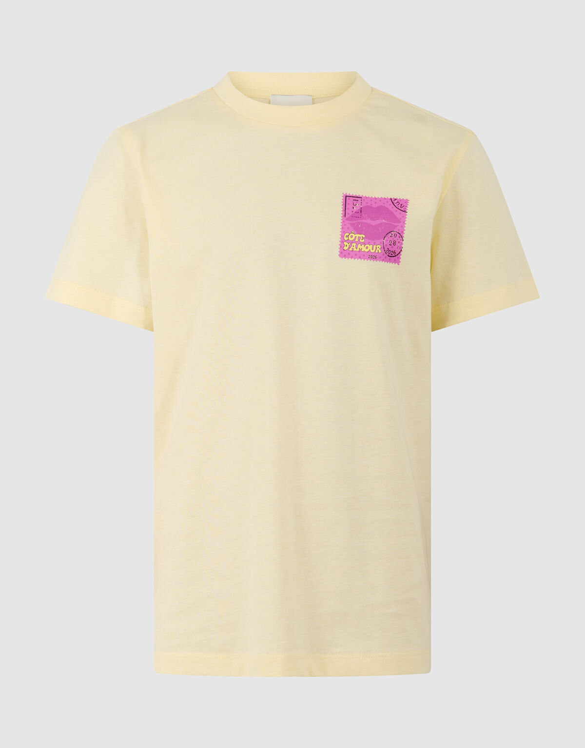 Postmarken-Kunst T-Shirt Hellgelb SHOEBY GIRLS