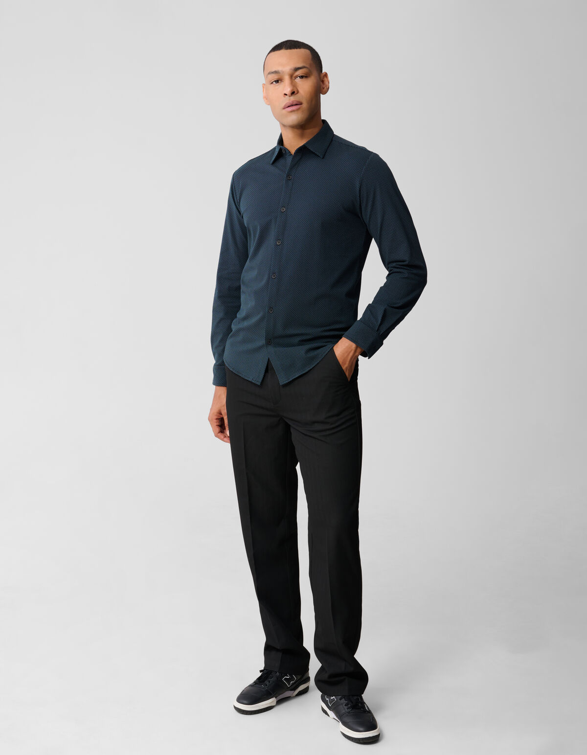 Printed Logo Hemd Dunkelgrün SHOEBY MEN