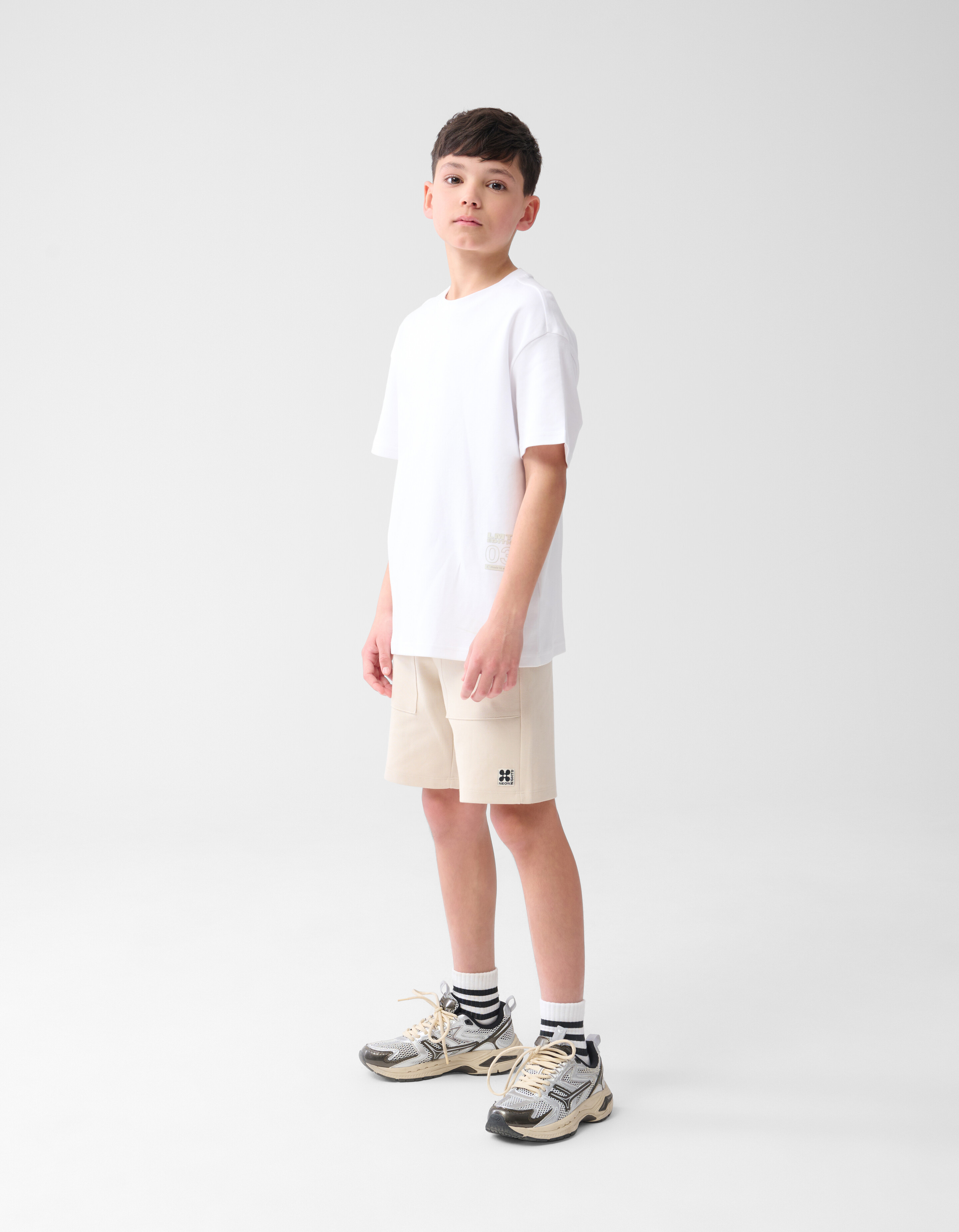 Schweres Basic-T-Shirt Weiß SHOEBY BOYS