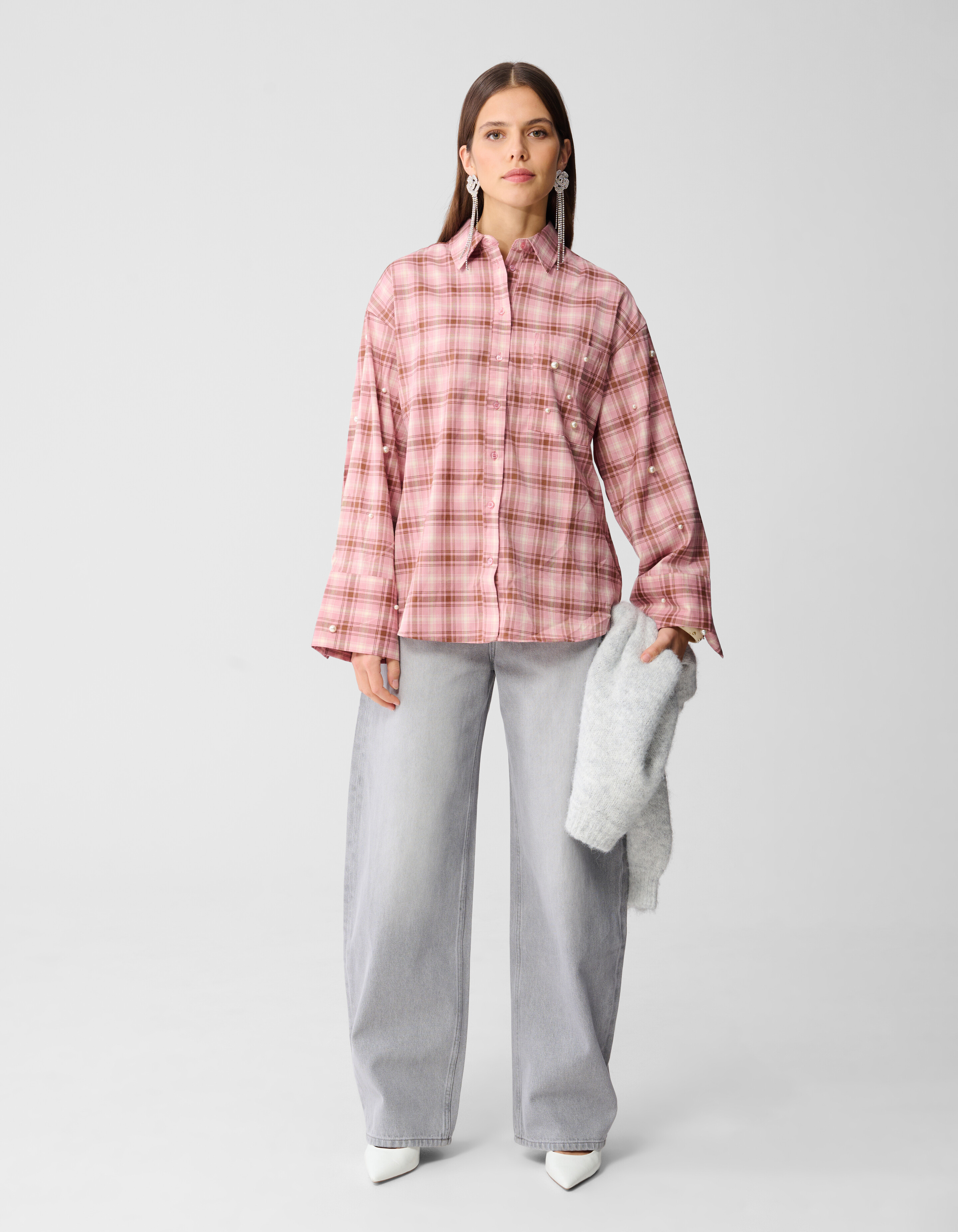 Baggy-Fit-Jeans, hellgrau SHOEBY WOMEN